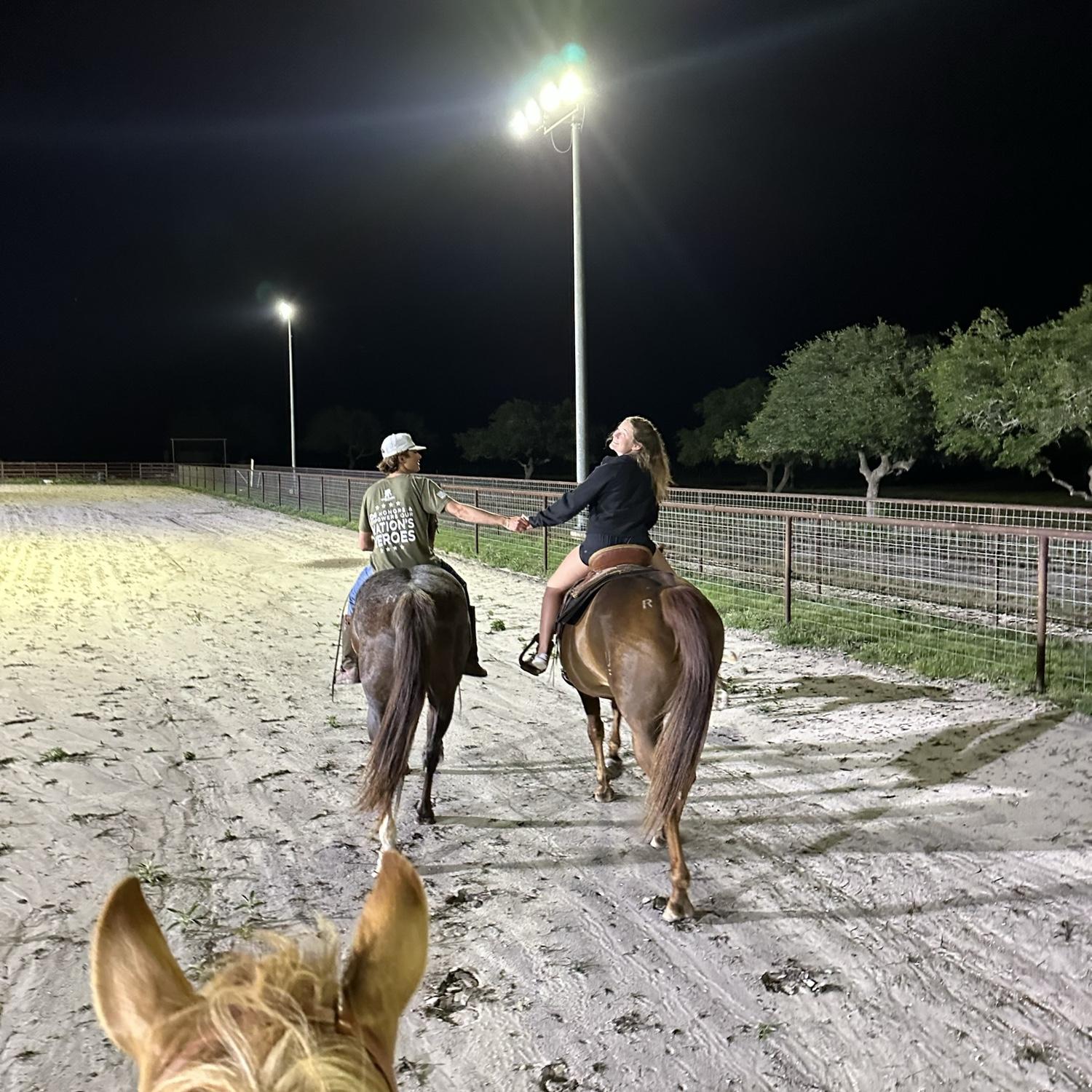 Riding horses!
