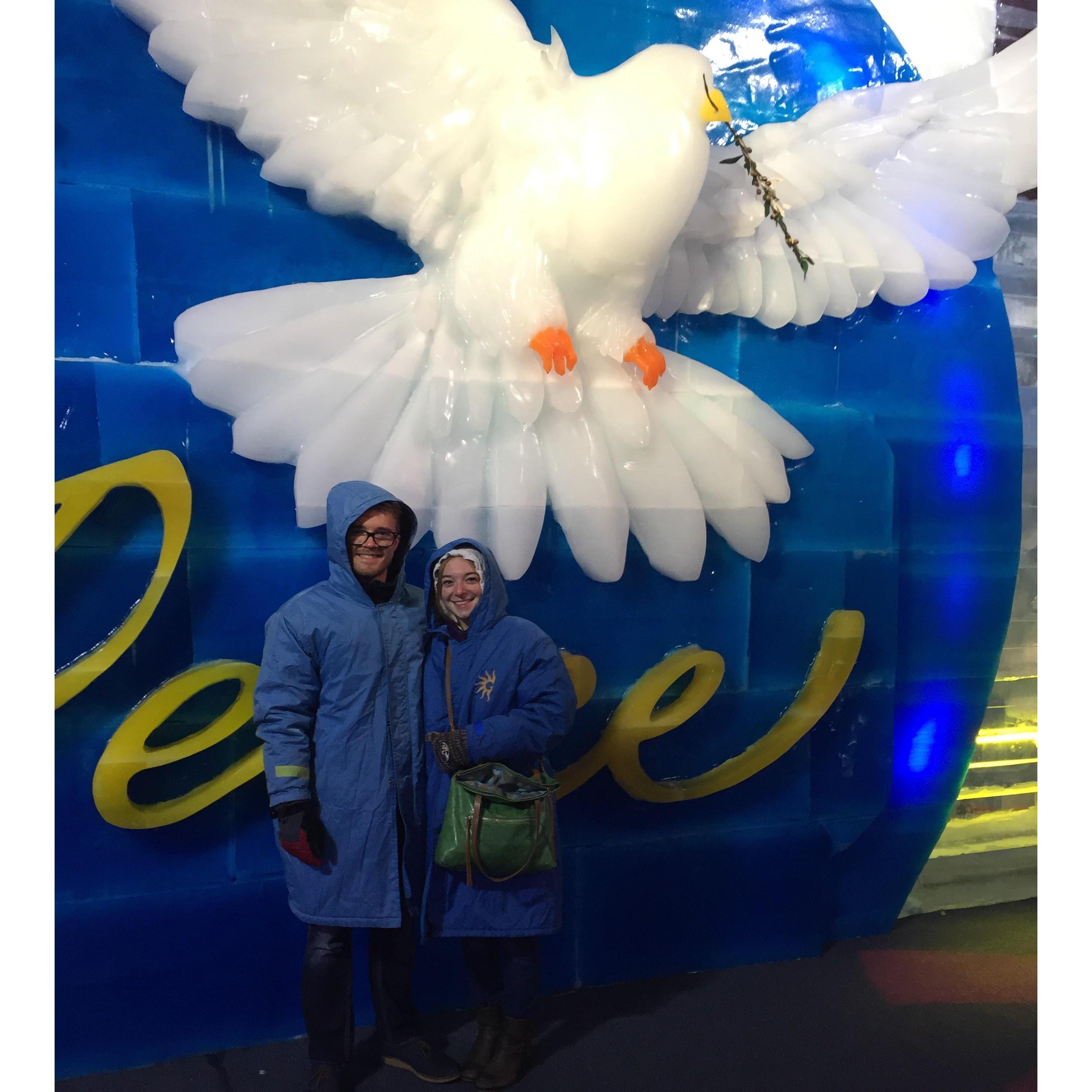 We endured below freezing temperatures to see ice sculptures in DC.