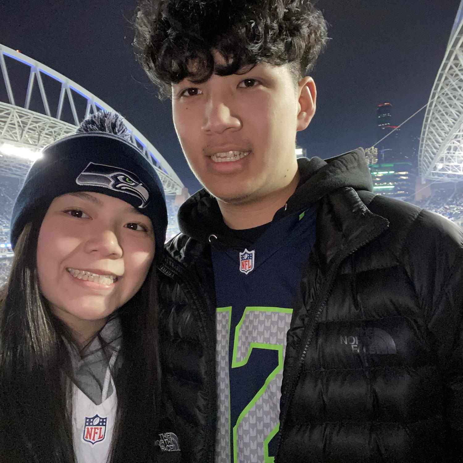 Our first Seahawks game - 2019