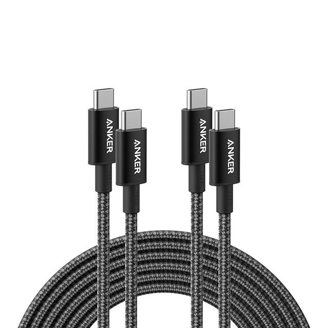 Anker USB C to USB C Cable (10FT, 2Pack), Type-C 100W Charger Cord Fast Charging for iPhone 16 Series,MacBook Pro 2020,Pixel and More(USB 2.0,Black)