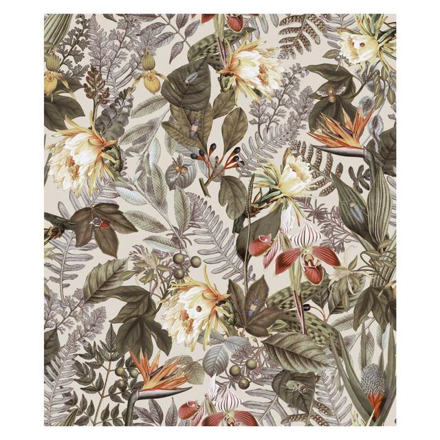 RoomMates Tropical Flowers Peel and Stick Wallpaper
