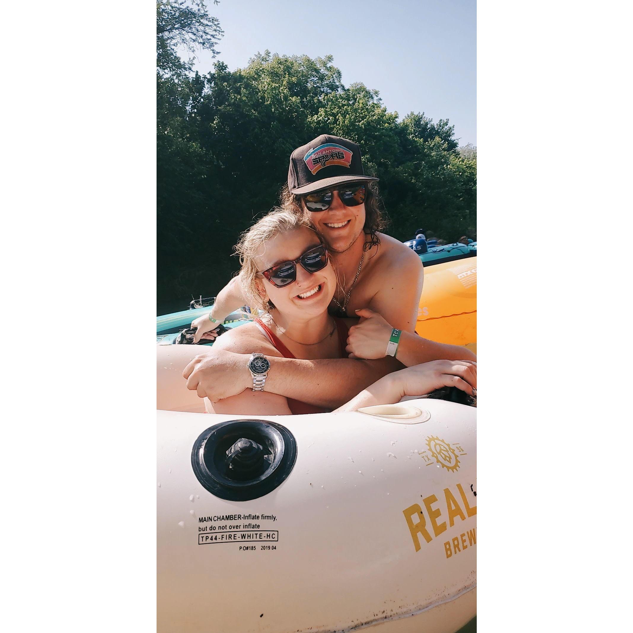 Floating the San Marcos river with friends!