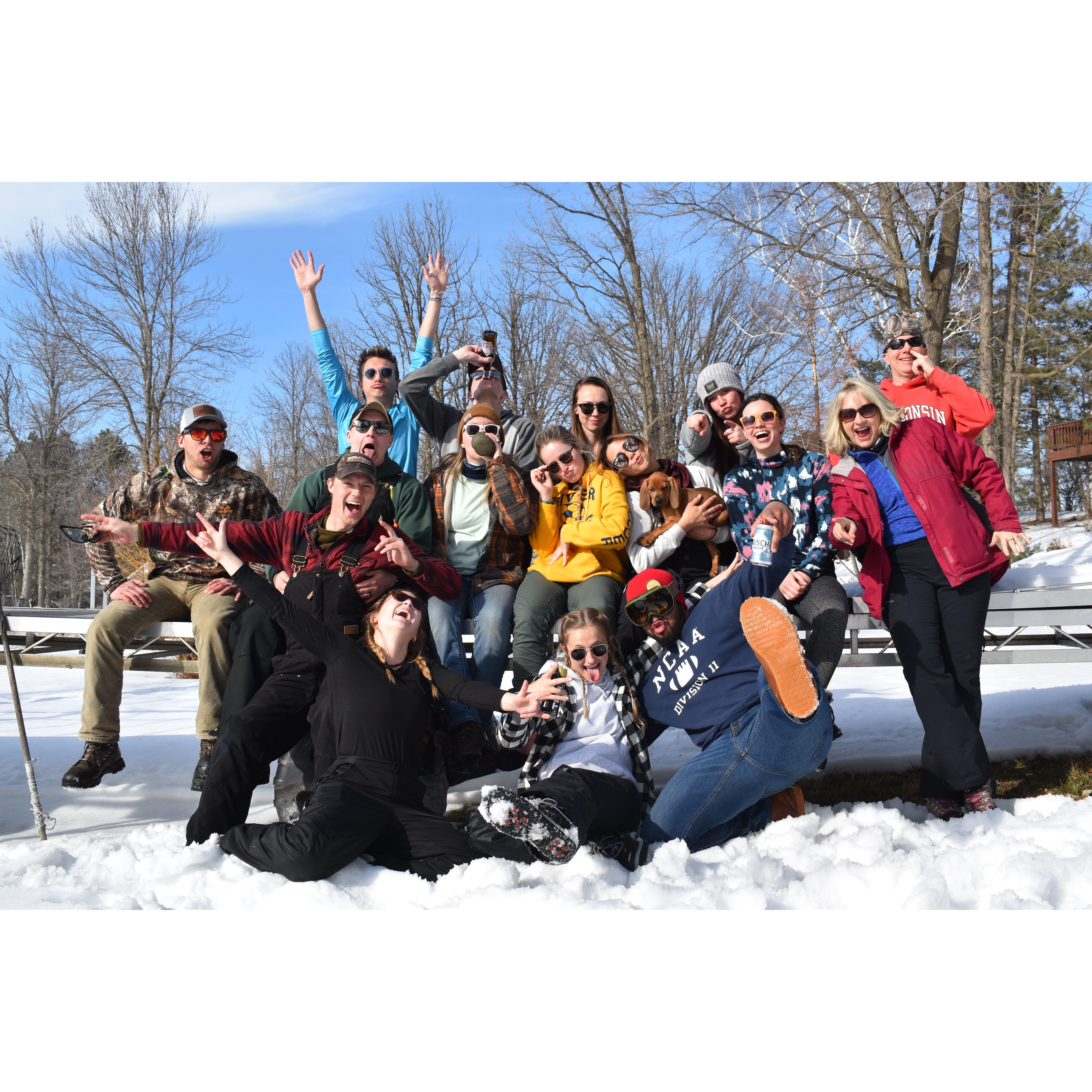 Ice fishing weekend in Luck, WI
