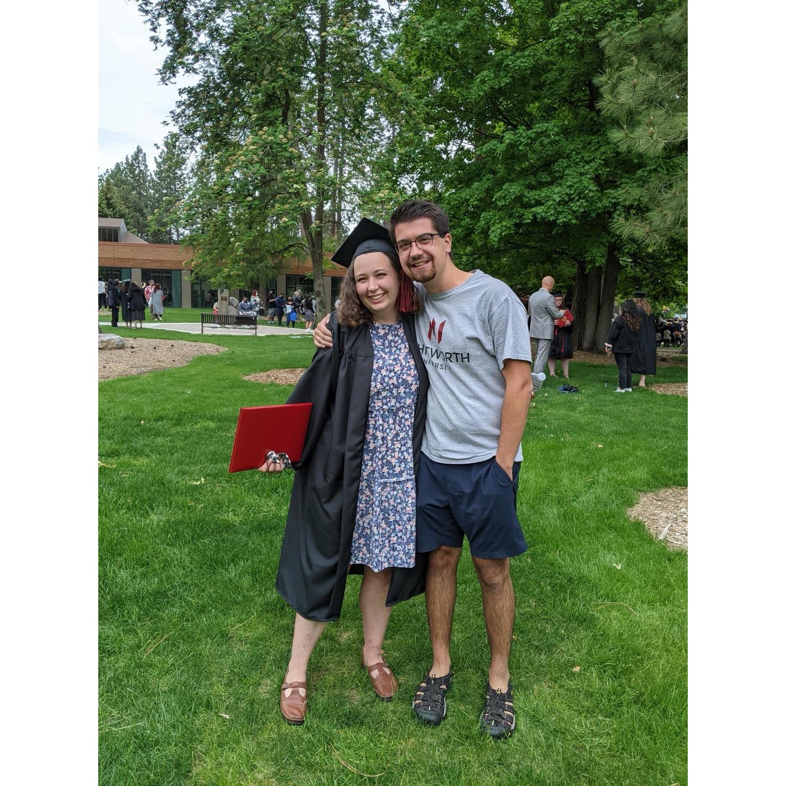 Ellie's graduation! I (H) will always remember how the tears unexpectedly sprang to my eyes when Ellie and her family drove away that day. I started to realize this might be more than just another friendship .... 5/23/21