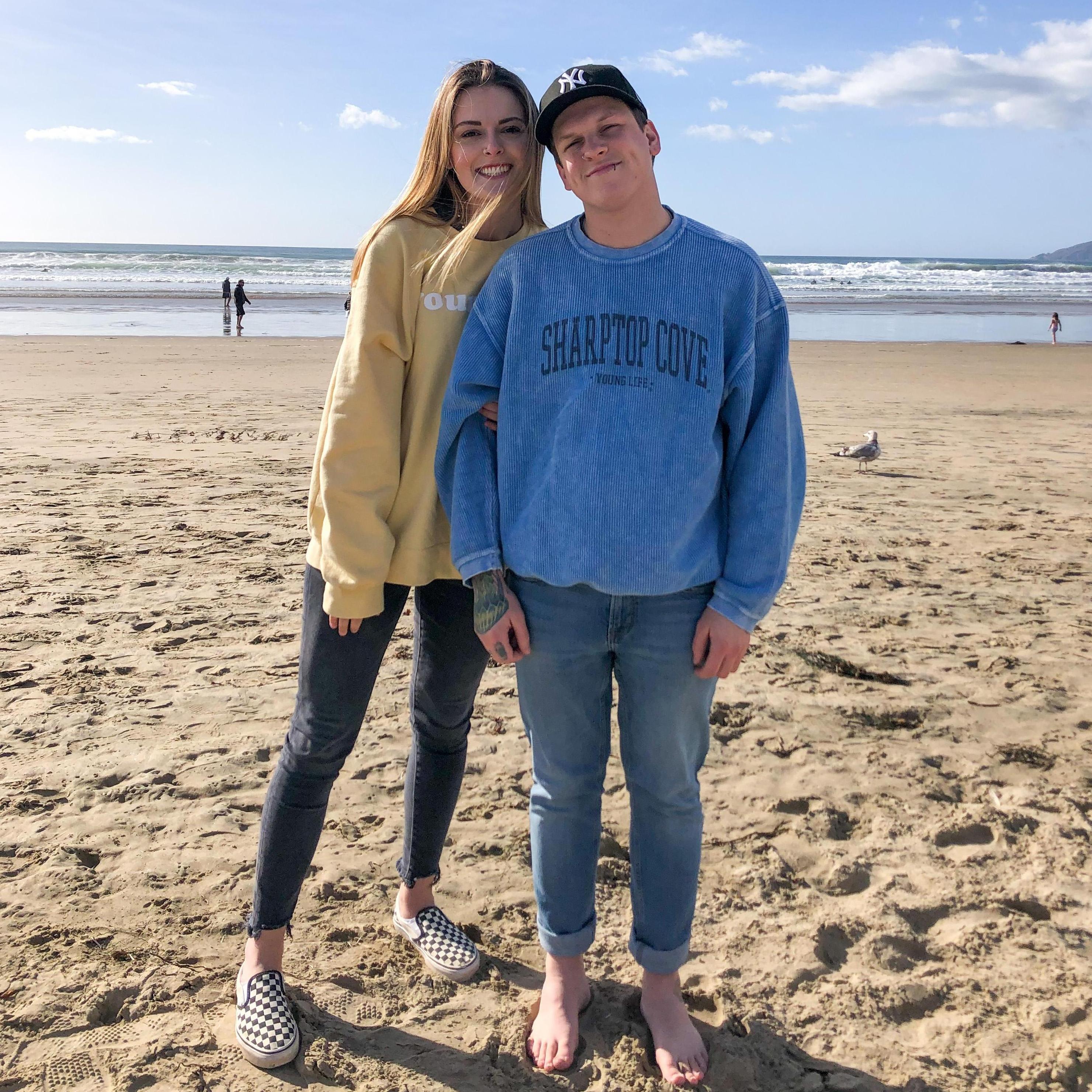 Lynzie's first California beach trip