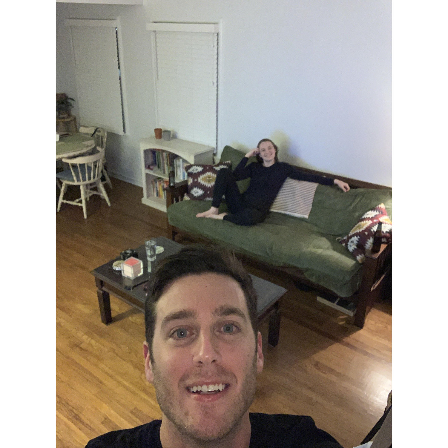 First night in our first apartment together🏡 So. so. so tired after the big move-in day😅