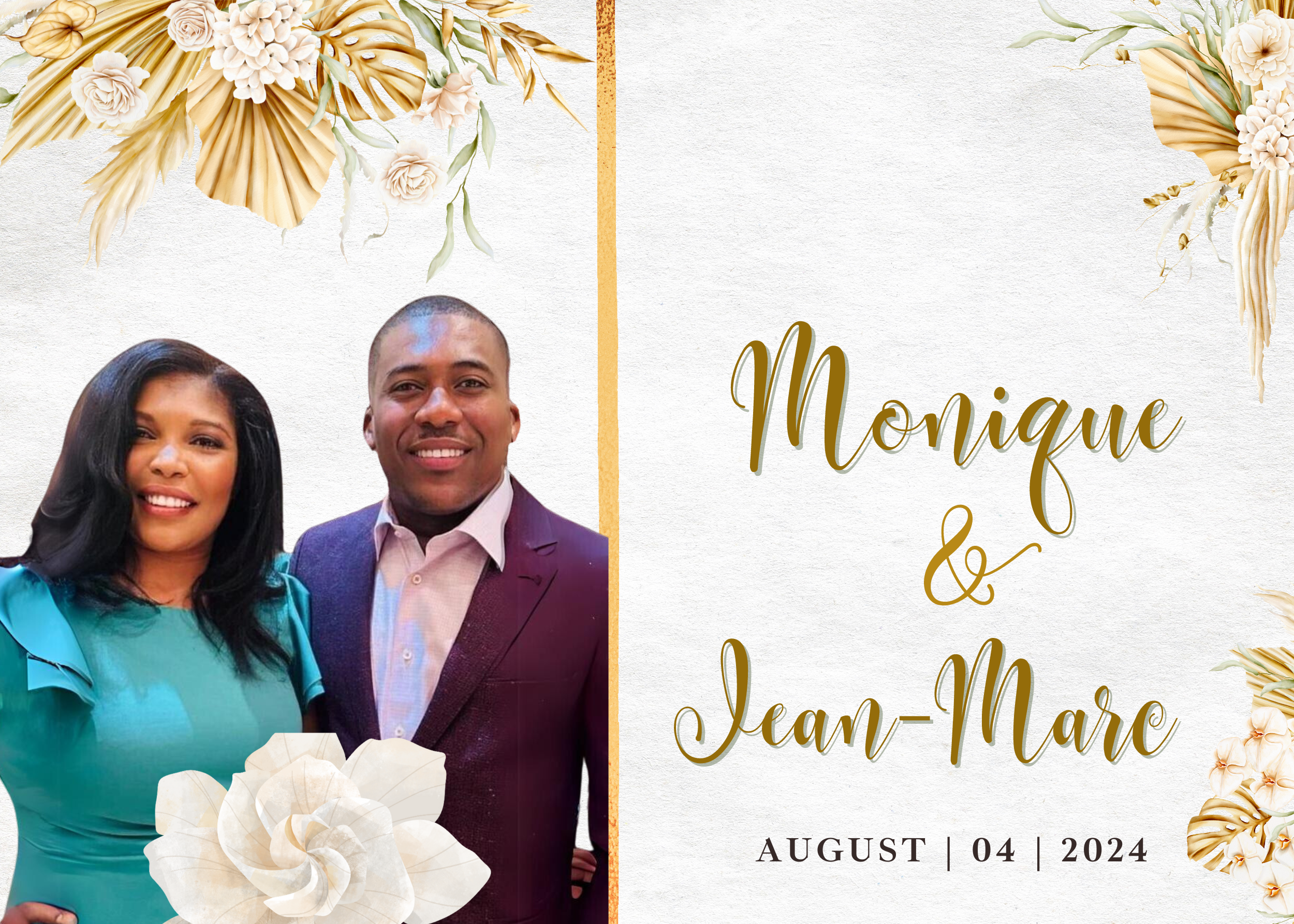 The Wedding Website of Jean Marc Sorel and Monique Jeanty