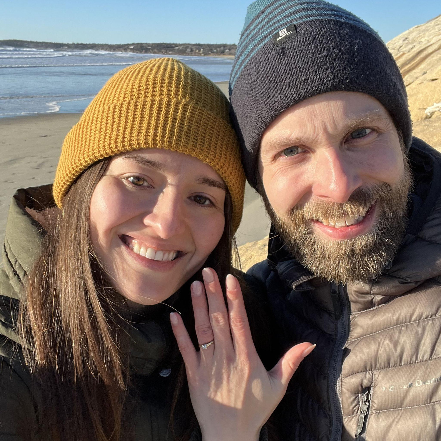 Tim proposed! Seawall beach near Brunswick & Bath, ME! December 22, 2025