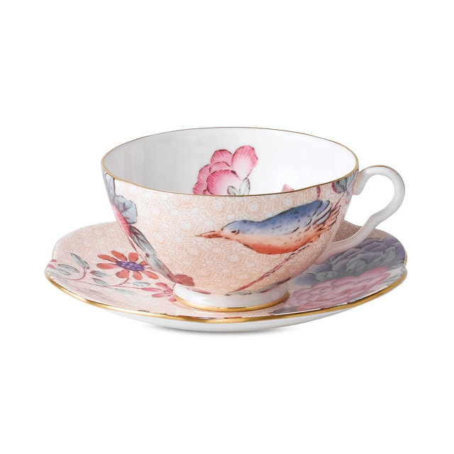 Wedgwood Peach Cuckoo Teacup and Saucer