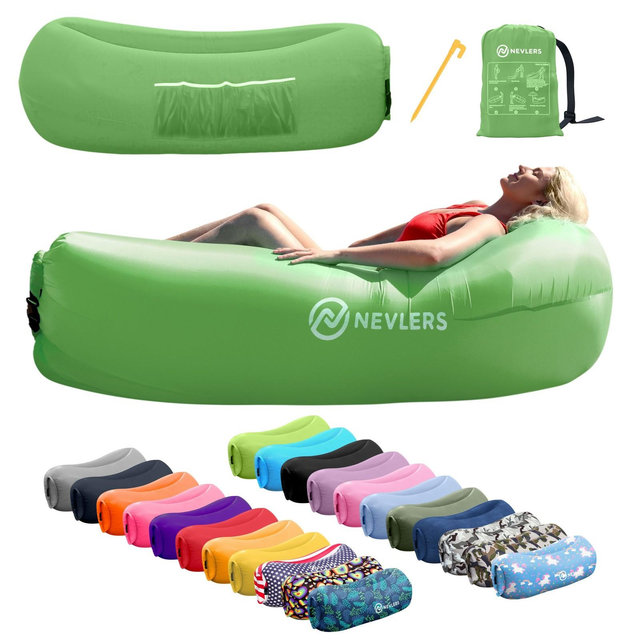 Nevlers Tear-Resistant Inflatable Loungers - Green