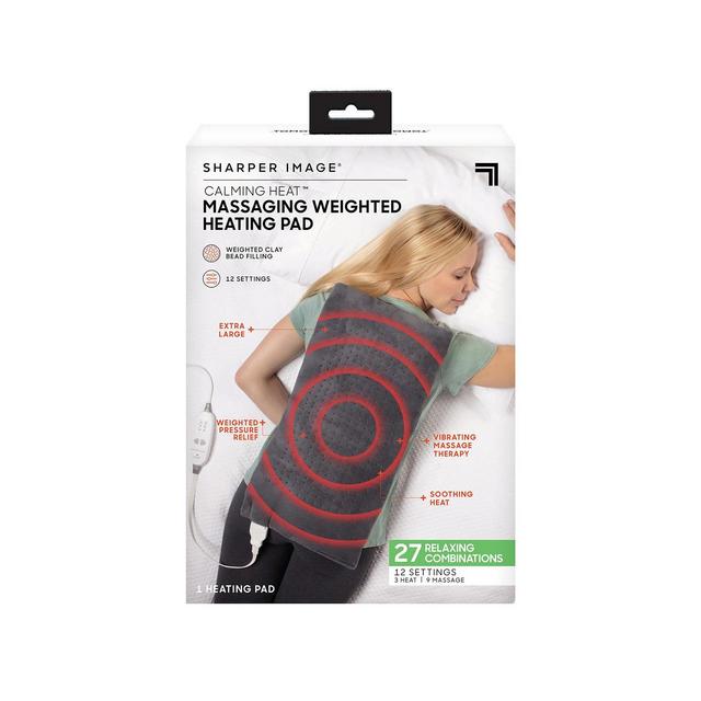 Sharper Image Massaging Weighted Heating Pad 12 Settings
