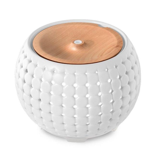 Gather Ultrasonic Aromatherapy Diffuser | Remote Control,20 Hour Runtime,Color Changing Lights,Soothing Sounds|BONUS ITEMS –3 Sample Essential Oils, Large Tank 200 ML, Quiet Motor | Ellia
