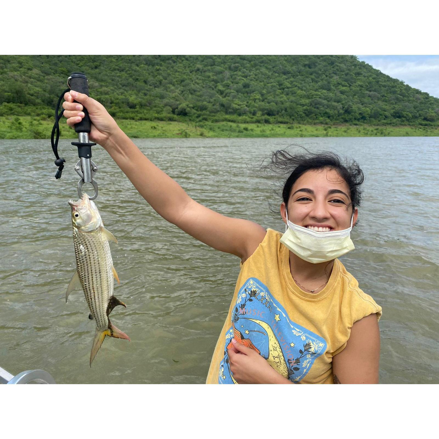 I have never seen such a big smile from Pau. So happy with her first-ever Tiger fish catch. Definitely worth the long and unusual back road that we took.