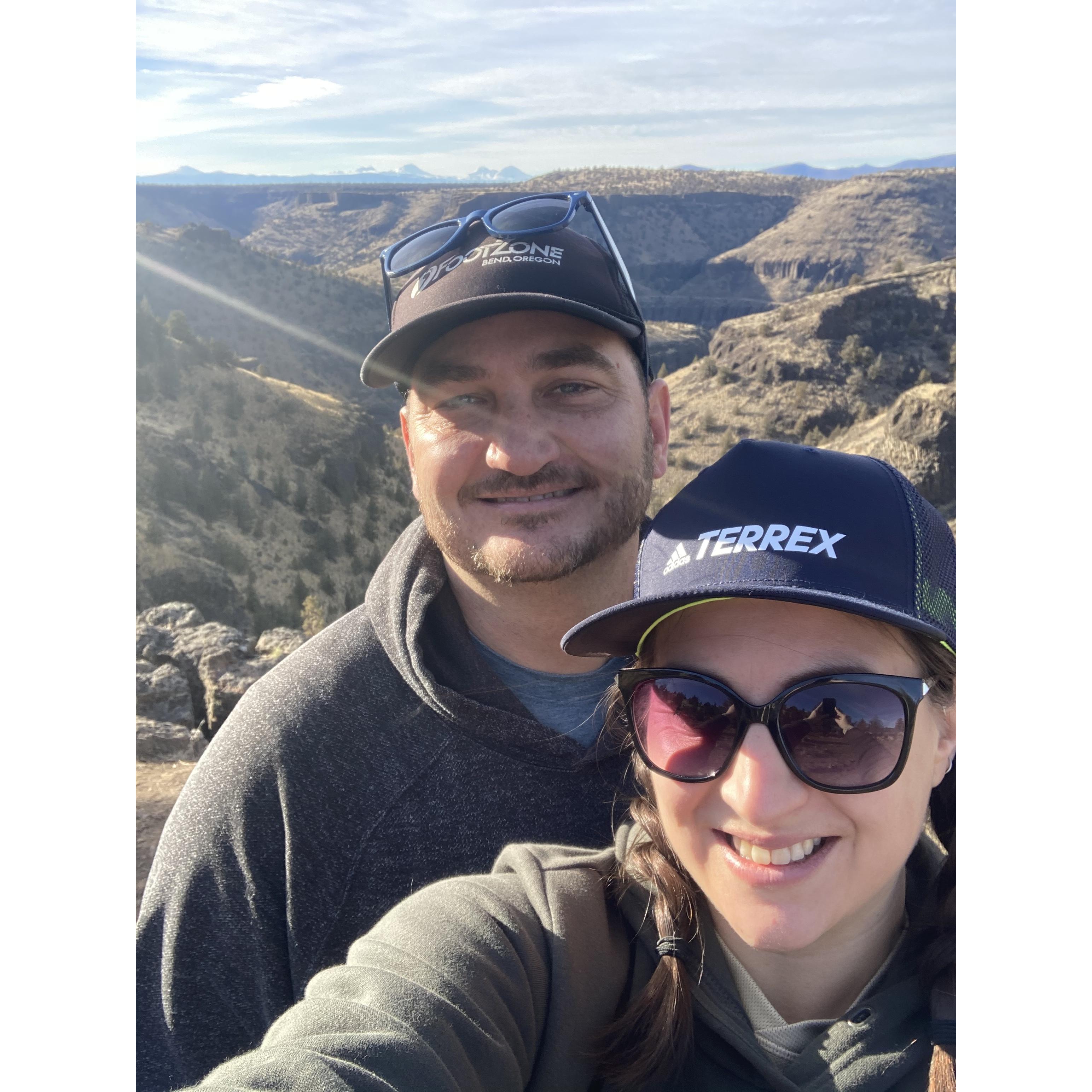 Hiking Chimney Rock.