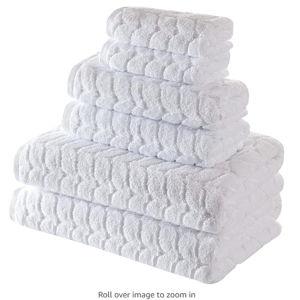 BAGNO MILANO 100% Turkish Cotton Jacquard Luxury Quick Dry Non-GMO Ultra-Soft, Plush and Absorbent Luxury Durable Turkish Towels Set (White, 6 pcs)