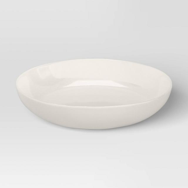 38.9oz New Stoneware Aralia Organic Dinner Bowl Sour Cream - Threshold™