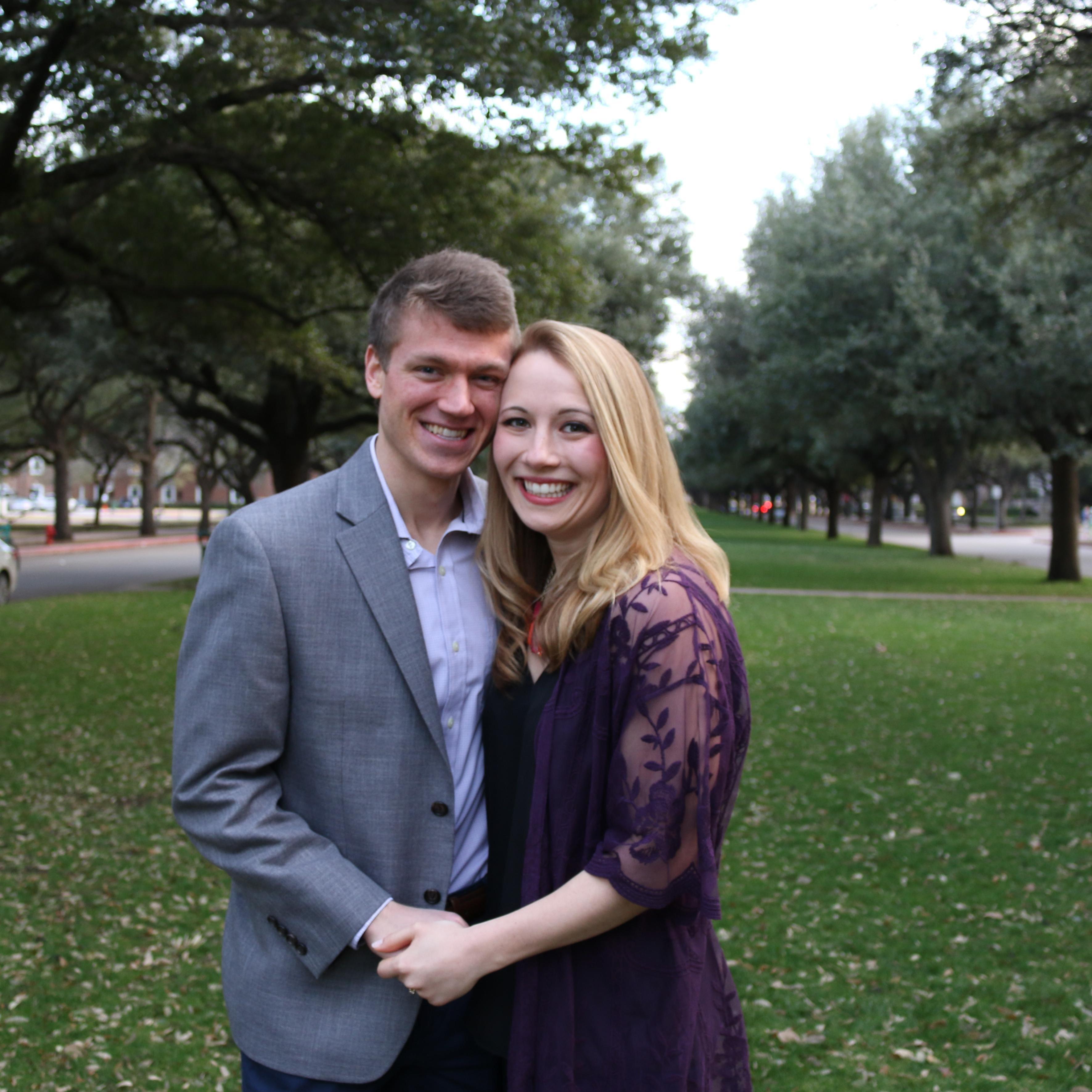 Post-engagement photo at SMU!
