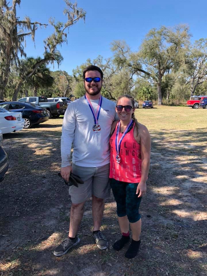 Our first 5K mud run! For some reason, Lauren ended up in the mud more than Justin... Orlando, FL