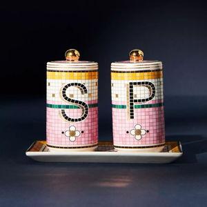 The Bistro Tile Stoneware Salt & Pepper Shakers: Garden Edition
