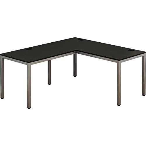 SHW Home Office 55"x60" Large L Shaped Corner Desk, Espresso
