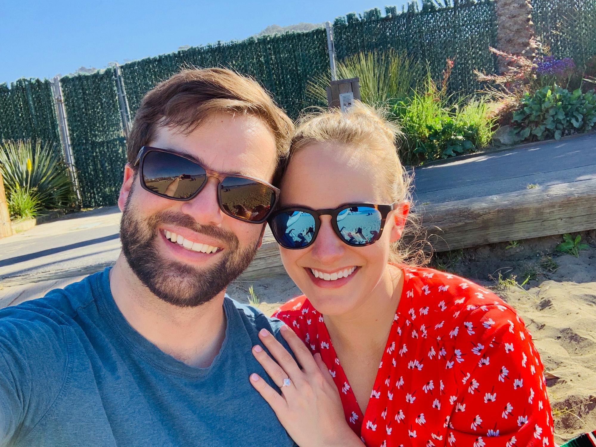 Moments after getting engaged