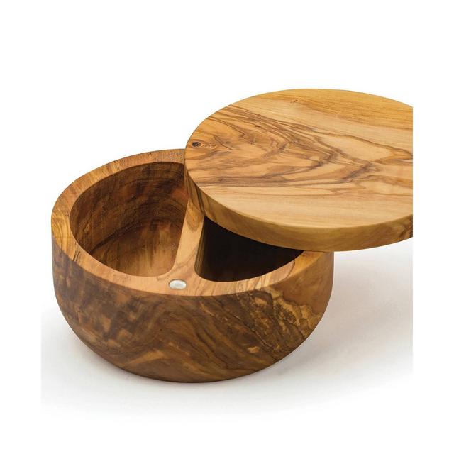 RSVP International Olive Wood 8 ounce Salt Box
