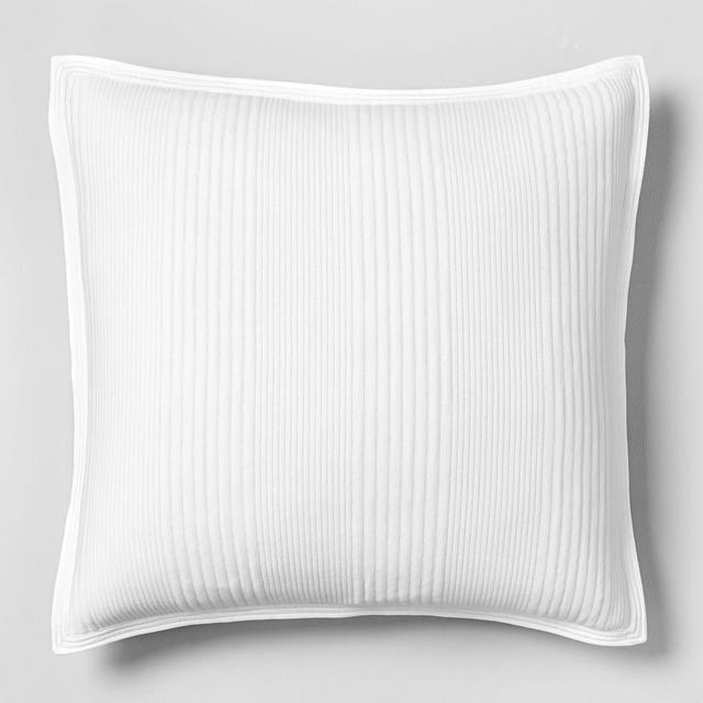 Jersey Linear Duvet, Euro Sham Set, White