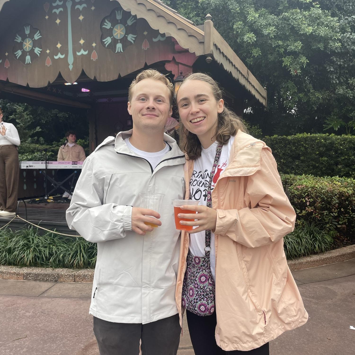 Drinking around the world at Epcot...This photo was in "Germany".