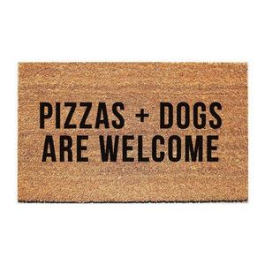 Pizzas + Dogs are welcome Doormat - Taco Doormat - Booze Doormat - Funny Doormat - Funny Door Mat - Unique Doormat - Doormat - Welcome Mat