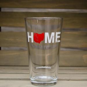HOME Pint Glass Red/White