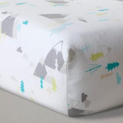 Fitted Crib Sheet Mountains - Cloud Island™  White