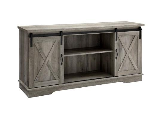 58" Sliding Barn Door Console - Saracina Home