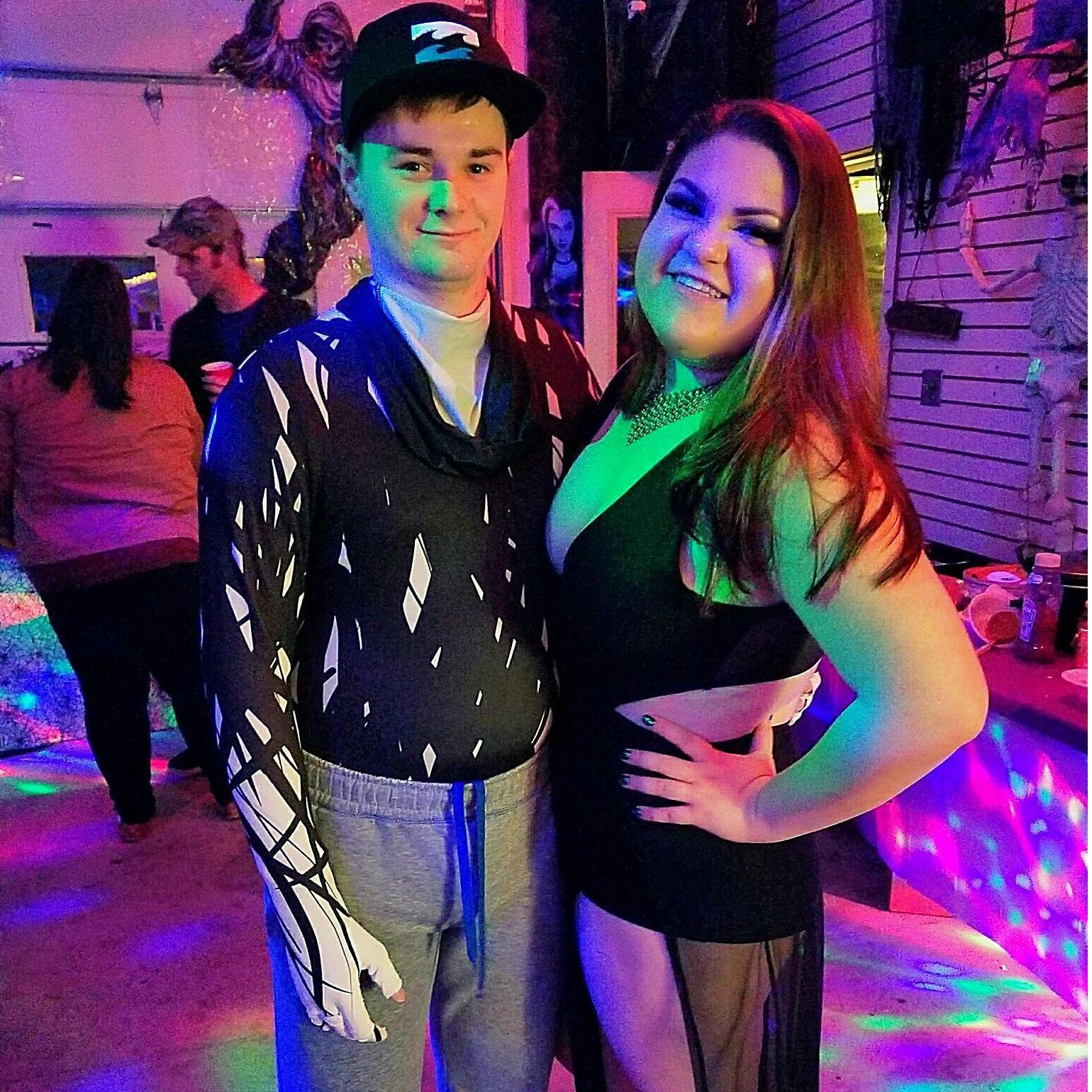 This picture was taken at our first Halloween party together.