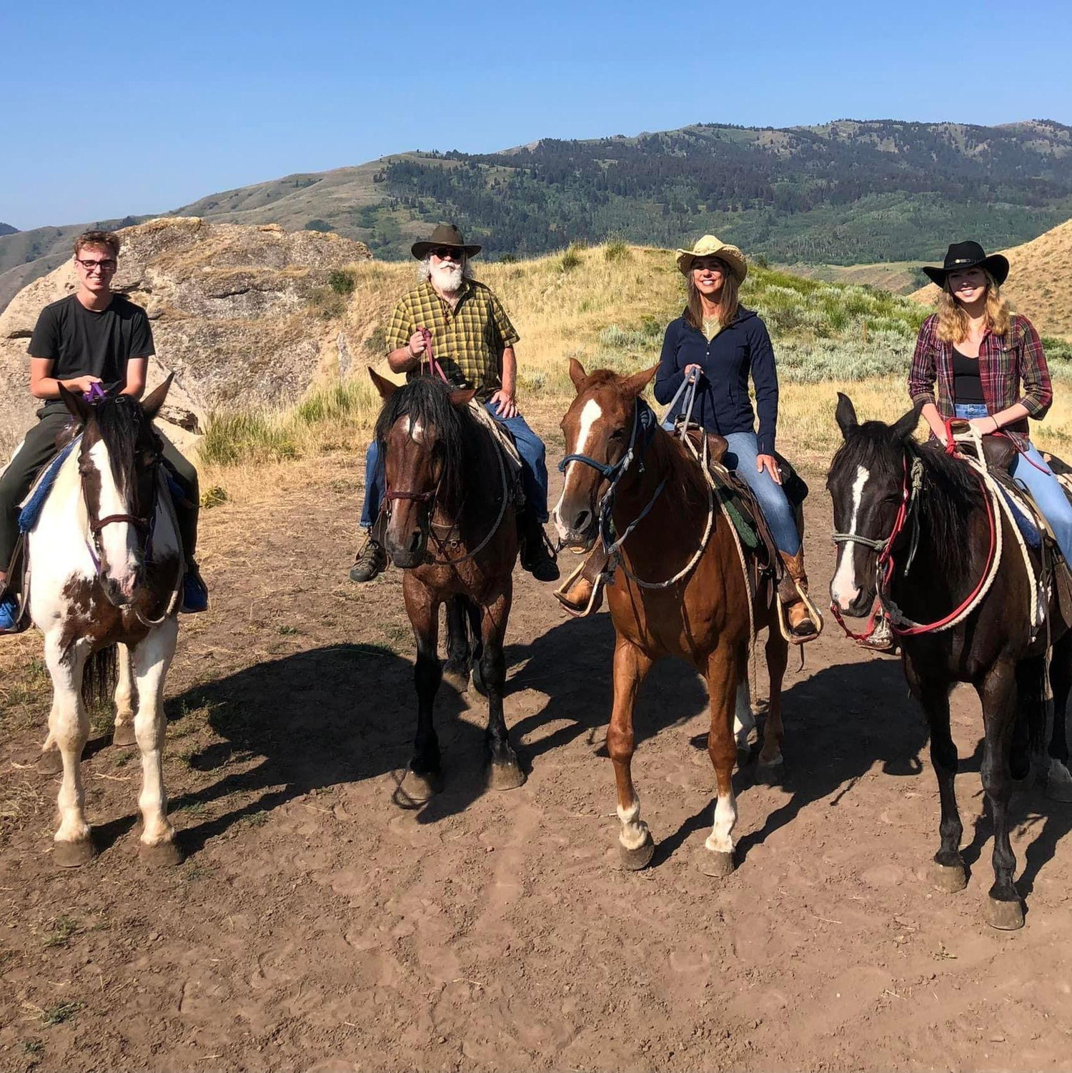 Horseback ride with Olivia's parents in Wyoming, 2022