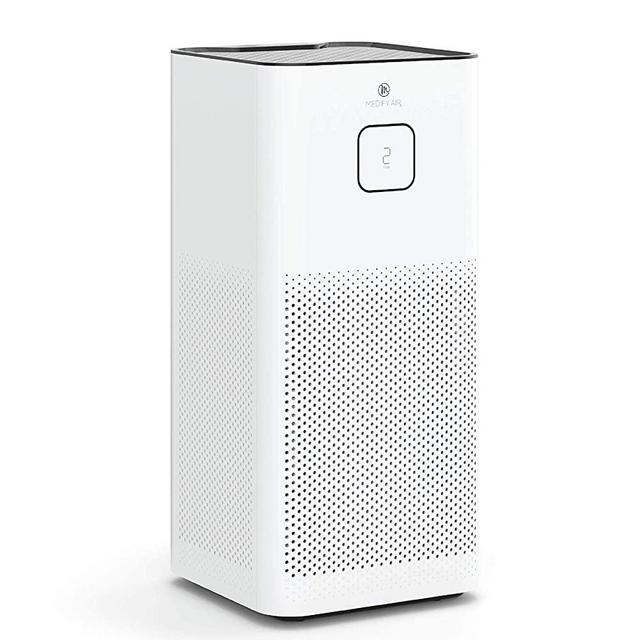 Medify MA-50 Air Purifier with H13 True HEPA Filter with UV | 1100 sq ft Coverage | for Smoke, Smokers, Dust, Odors, Pet Dander | Quiet 99.9% Removal to 0.1 Microns | White, 1-Pack