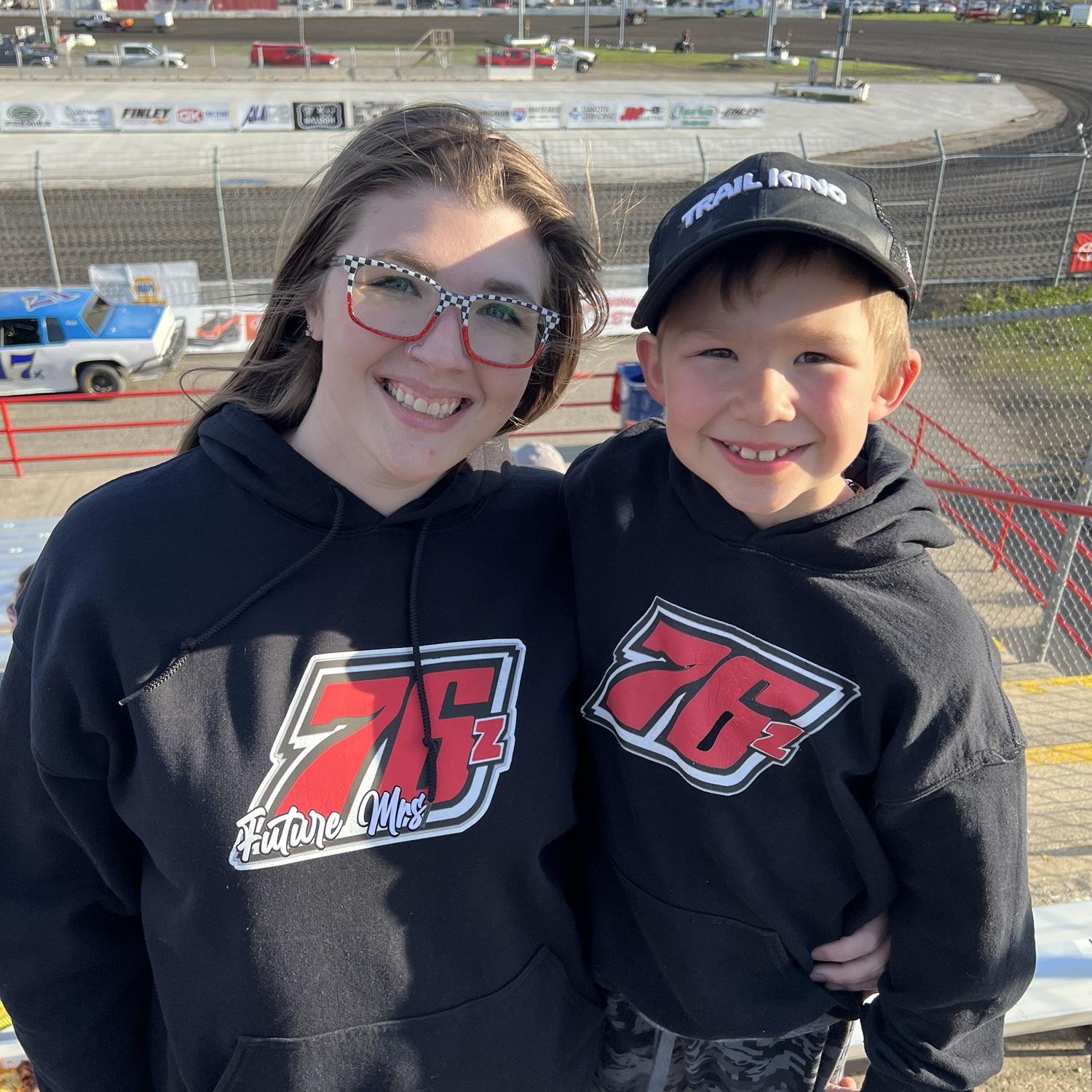Cheering on the best racer!