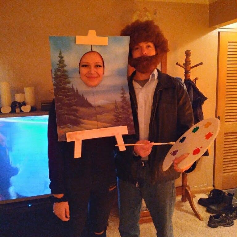 1st Halloween together and Addison forced Logan to dress up with her XD