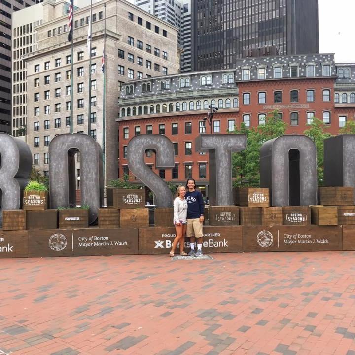 One of our first of many trips to Boston together.