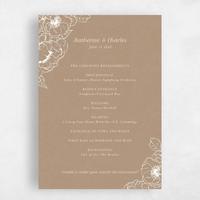 Brown Wedding Program - Rooftop