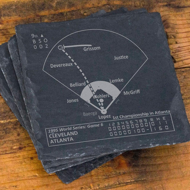 Greatest Braves Plays - Slate Coasters...