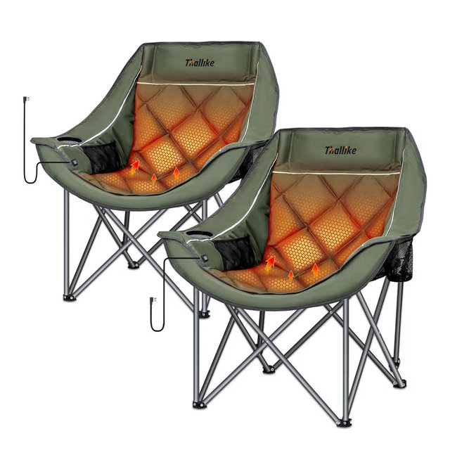 Heated 2 Pack Camping/Folding Chairs