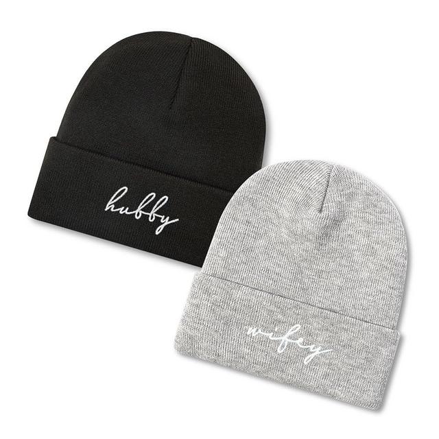 Mr&MrsGifts Bride and Groom Hats Matching Beanies for Couples Bride and Groom Gifts Wedding Winter Hat