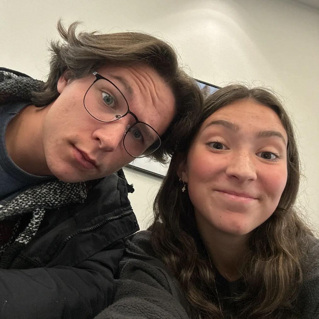 "Studying" in the library