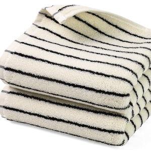 Jacquotha Black and White Striped Hand Towels for Bathroom, Vintage Kitchen Decor, Guest Use, Adults & Kids, Natural Cotton, 14” x 29”