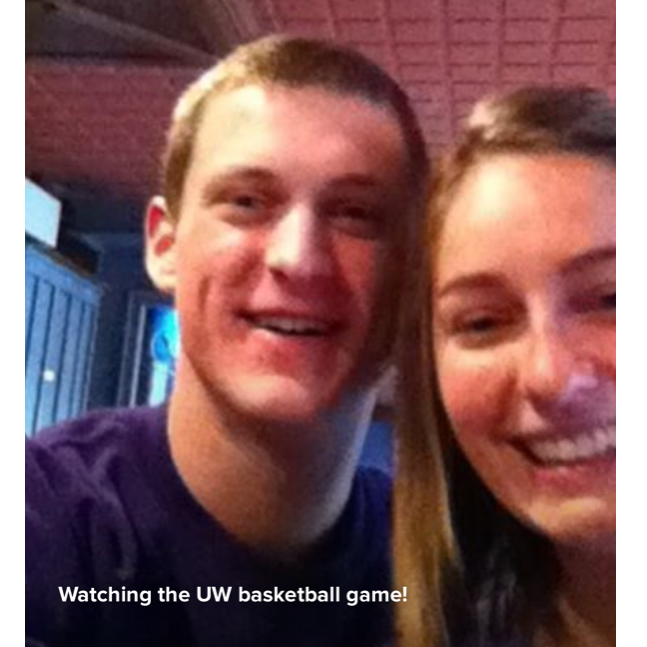 Watching a UW basketball game - 2012