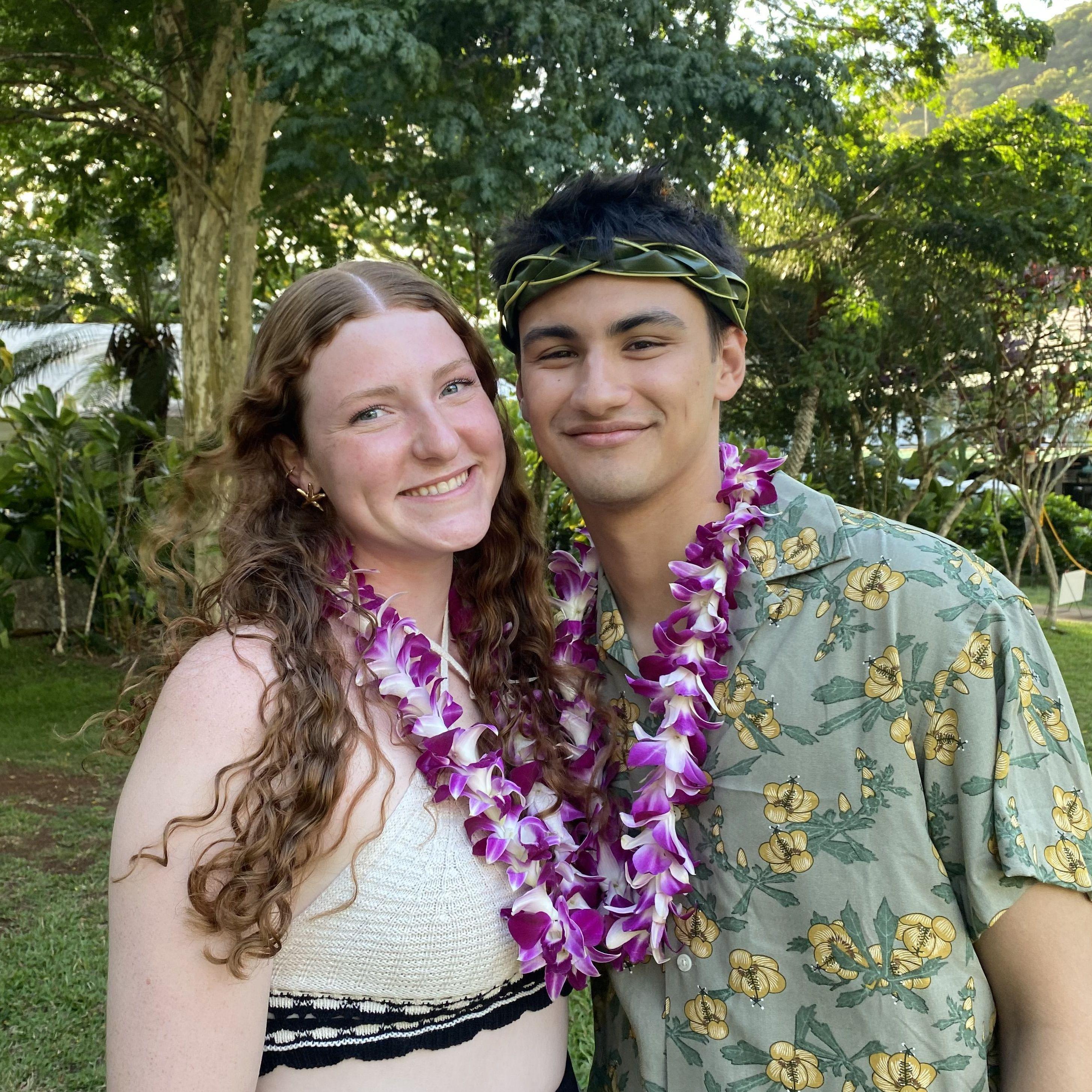 7.15.24 - Amy and Emanuel at a luau in Kauai, Hawaii.