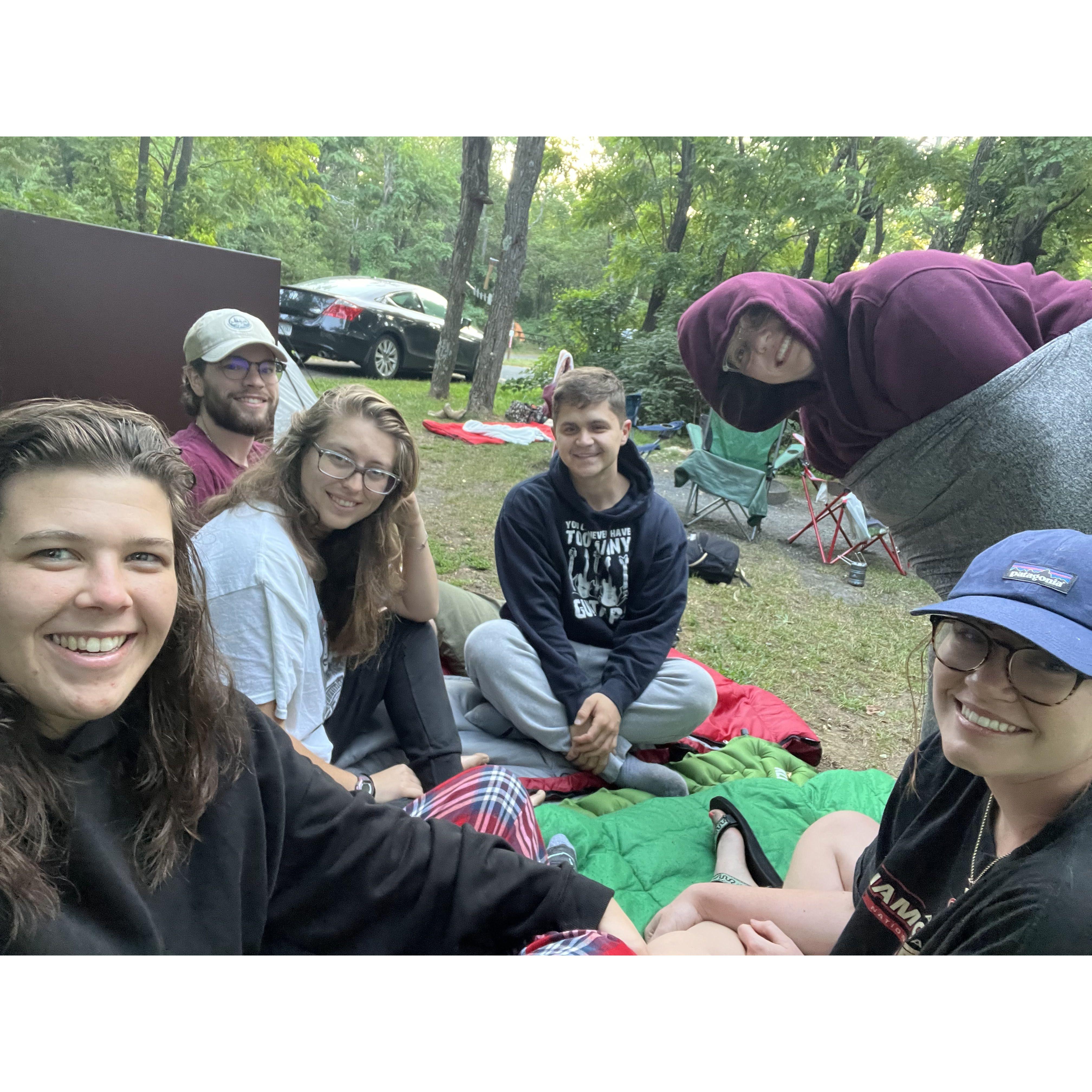 Our first photo taken after we just met on a camping by trip