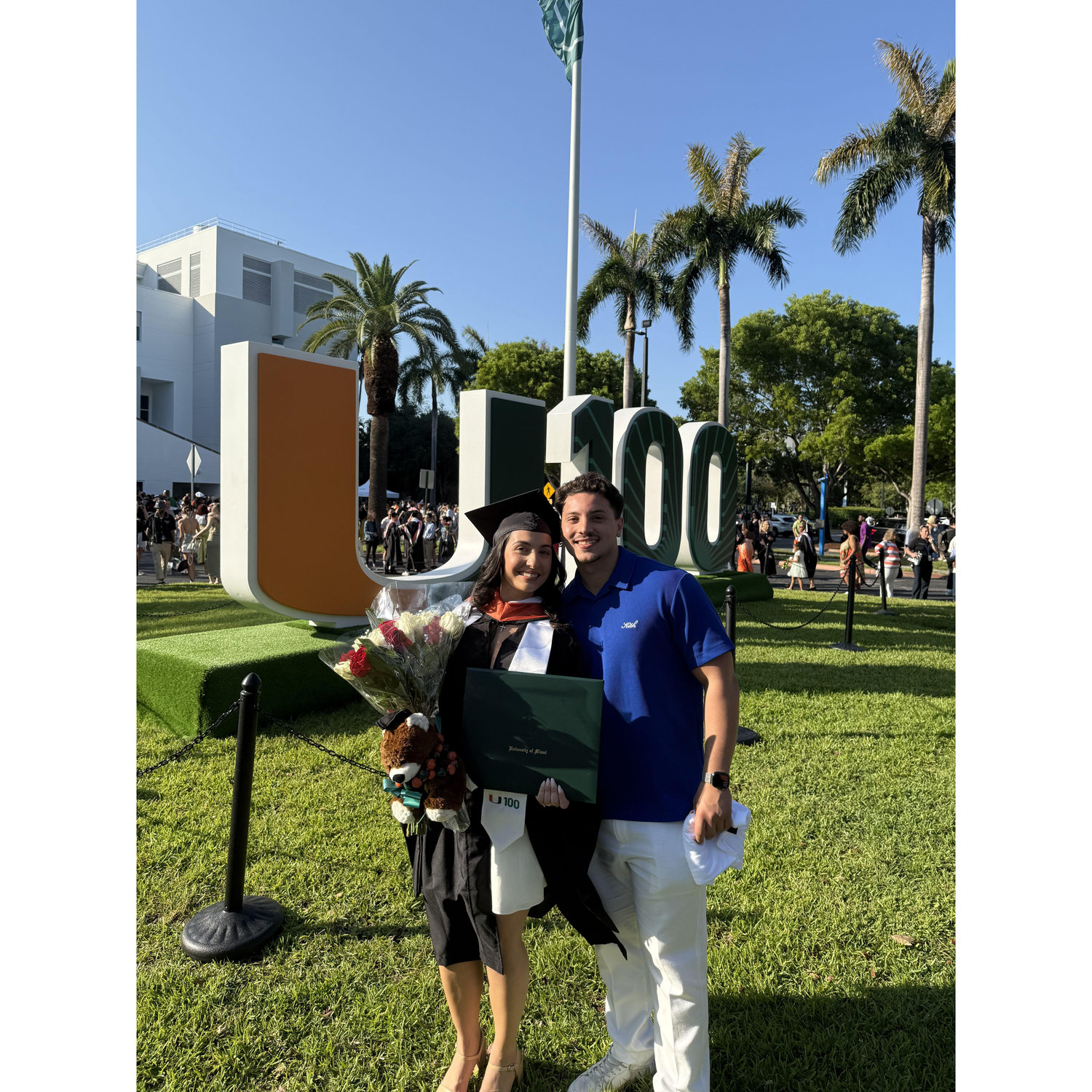 Celebrating Mica getting her Master's from UM