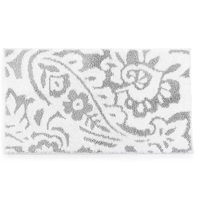 Charter Club Paisley 19" x 34" Bath Rug, Created for Macy's - GREY