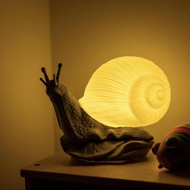 Bright Snail Lamp, 3d Snail Lamp, Desk Decoration, Office decoration, Custom Lamp, Snail Light, Cottagecore Lamp